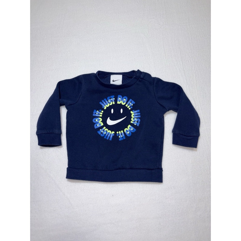 Nike Baby 9 Months Navy Blue Long Sleeve Top Just Do It